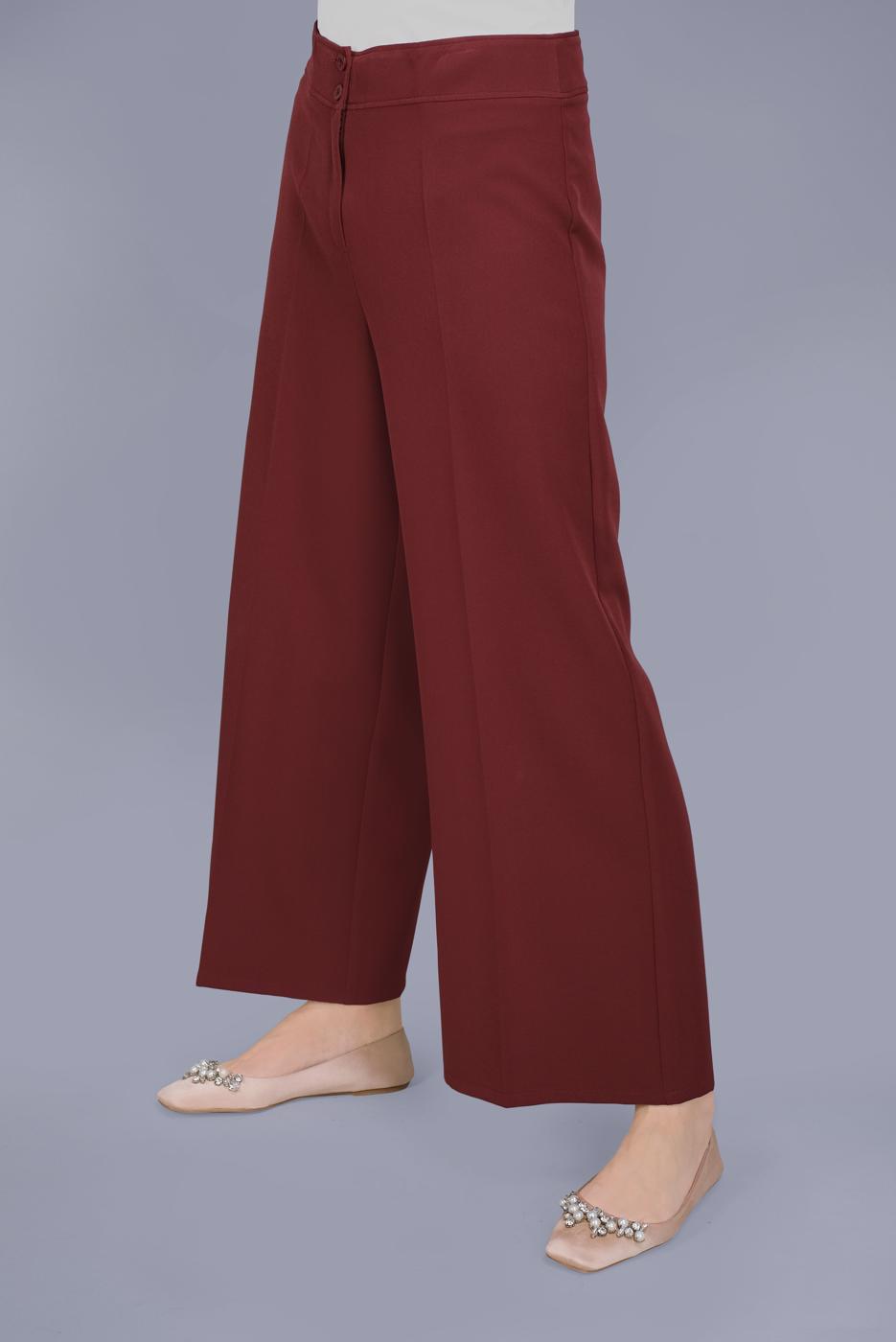 Vêtements hijab ROUGE BORDEAUX PANTALON LARGE ALVINA 7598