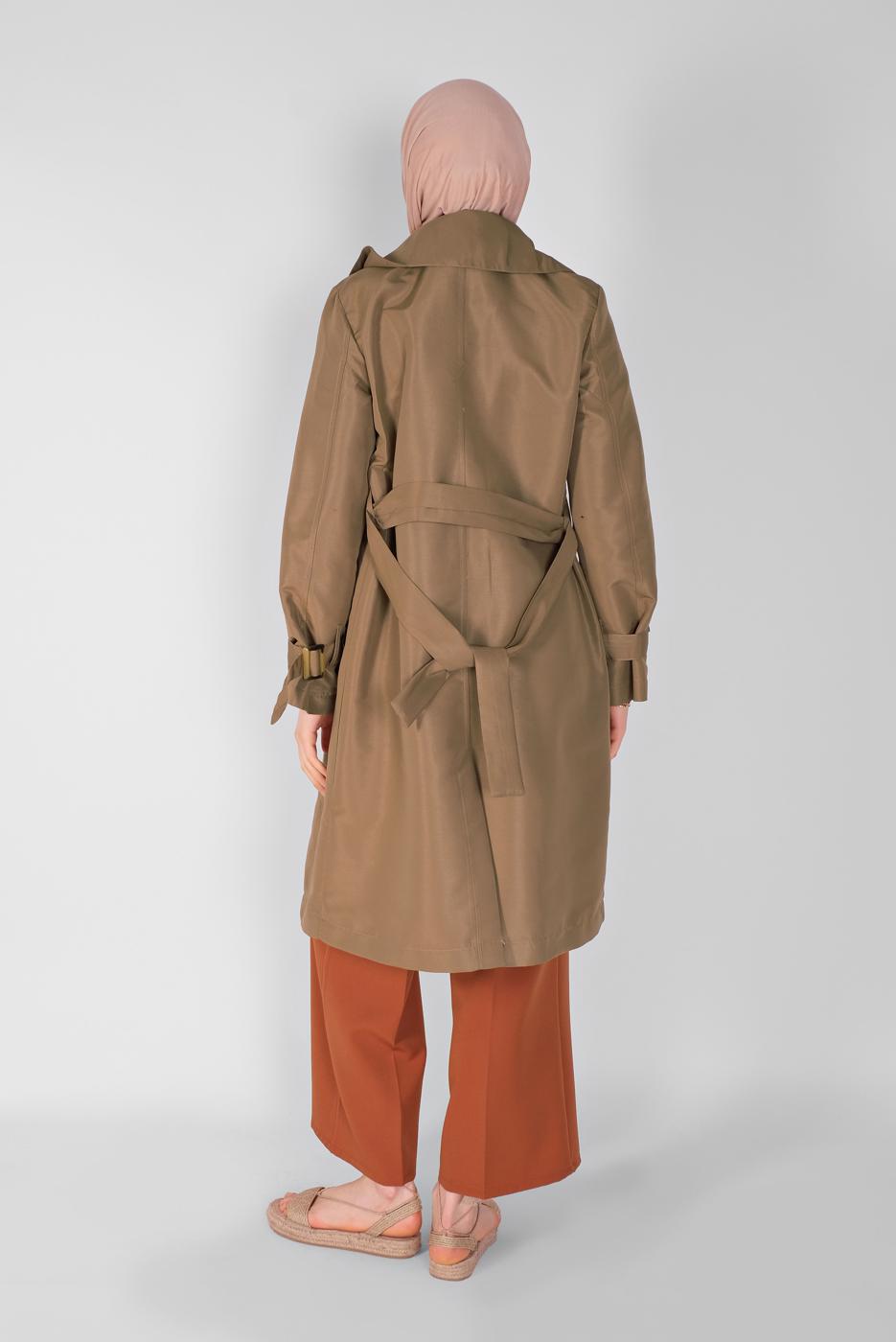 Tesettür giyim KAHVE ALVİNA GENİŞ PAÇA PANTOLON 7598 