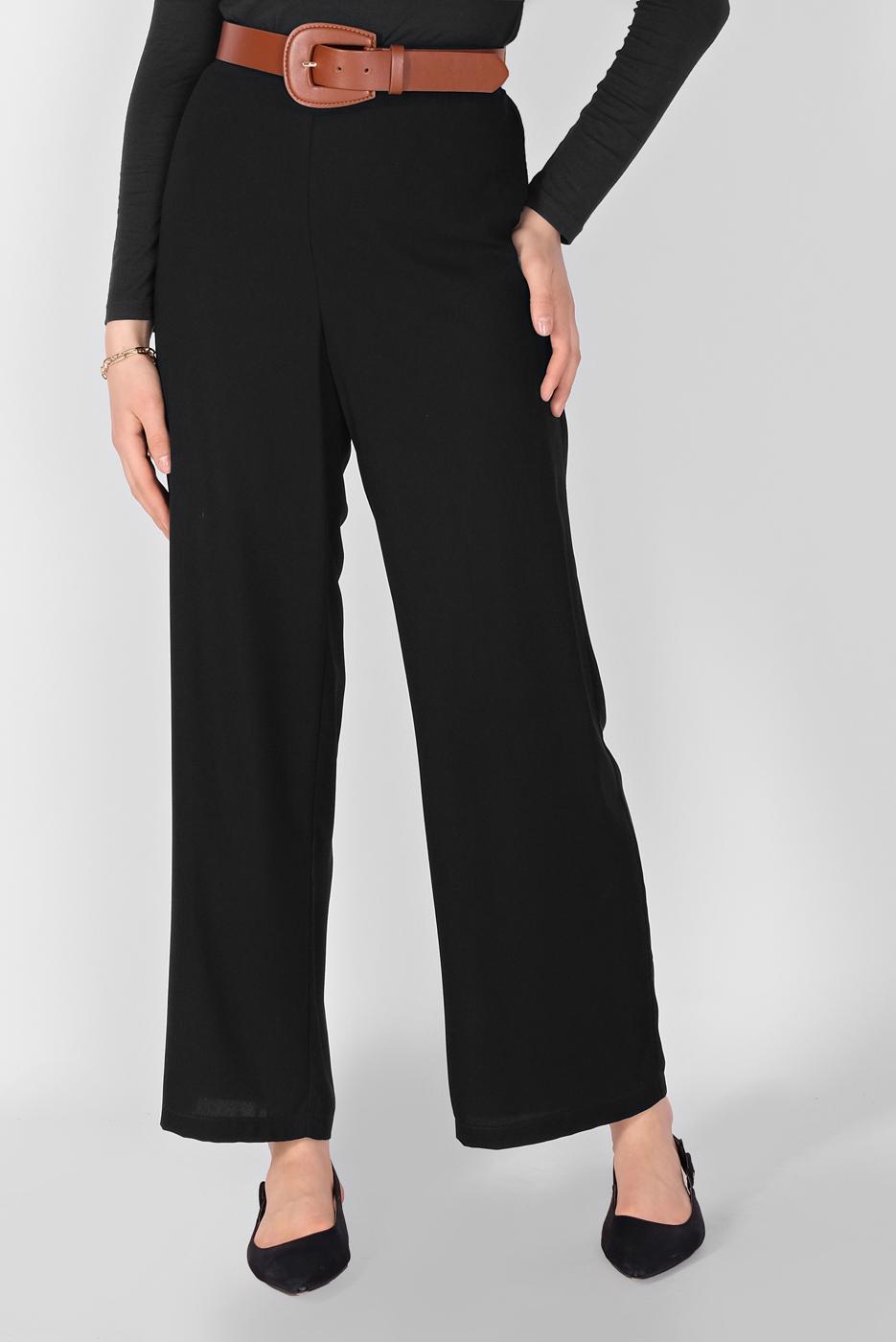 Tesettür giyim SİYAH GENİŞ KESİM PANTOLON T 7601