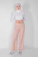 Tesettür giyim PUDRA GENİŞ KESİM PANTOLON T 7601