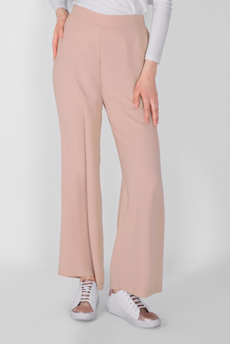 Tesettür giyim PUDRA GENİŞ KESİM PANTOLON T 7601