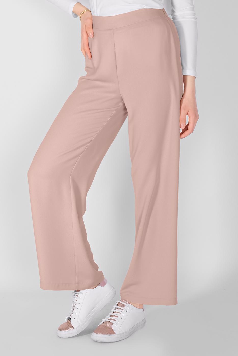 Tesettür giyim PUDRA GENİŞ KESİM PANTOLON T 7601