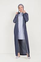 Vêtements hijab BLEU MARINE COUCHE DE FINITION SPORT FERMETURE À CAPUCHE 10158