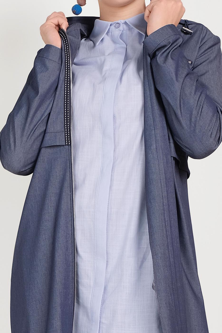 Vêtements hijab BLEU MARINE COUCHE DE FINITION SPORT FERMETURE À CAPUCHE 10158