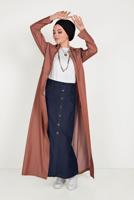 Vêtements hijab BRUN COUCHE DE FINITION SPORT FERMETURE À CAPUCHE 10158