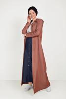 Vêtements hijab BRUN COUCHE DE FINITION SPORT FERMETURE À CAPUCHE 10158