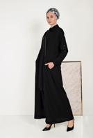 Vêtements hijab NOIR ALVİNA FINITION ZIPPÉE 10164