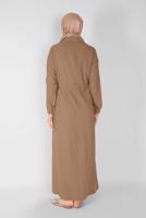 Vêtements hijab BRUN ALVİNA FINITION ZIPPÉE 10164