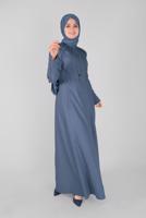 Vêtements hijab BLEU MARINE COUCHE DE FINITION BRODÉE 10211