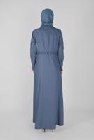 Vêtements hijab BLEU MARINE COUCHE DE FINITION BRODÉE 10211