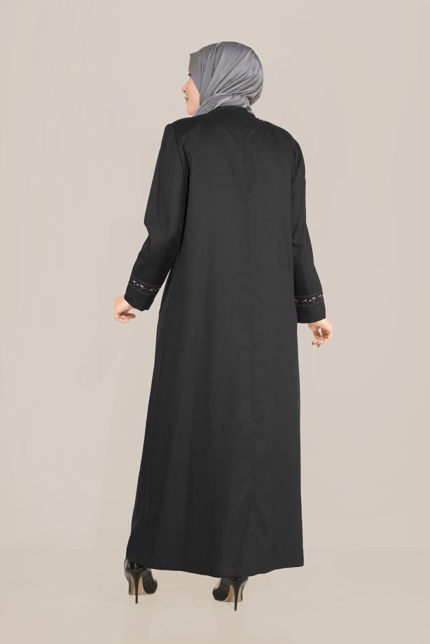 Vêtements hijab NOIR COUCHE DE FINITION BRODÉE 10213 - TRENDTESETTÜR