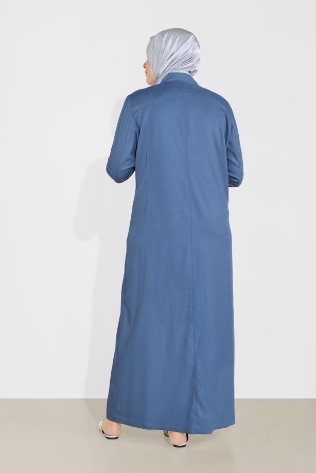 Vêtements hijab BLEU MARINE COUCHE DE FINITION BRODÉE 10213 - TRENDTESETTÜR