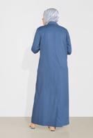 Vêtements hijab BLEU MARINE COUCHE DE FINITION BRODÉE 10213