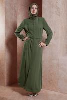 Hijab clothing KHAKI ALVINA HOUNDSTOOTH TOPCOAT T 10382