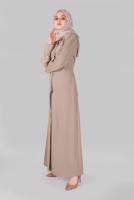 Vêtements hijab BEIGE ALVINA SURMANTEAU AVEC RAYURE ACCESSOIRE T 10399
