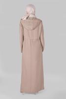 Vêtements hijab BEIGE ALVINA SURMANTEAU AVEC RAYURE ACCESSOIRE T 10399