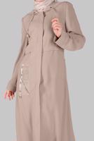 Vêtements hijab BEIGE ALVINA SURMANTEAU AVEC RAYURE ACCESSOIRE T 10399