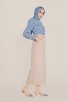 Vêtements hijab BEIGE JUPE BOUTONÉ AVEC POCHES T 60090 