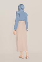 Vêtements hijab BEIGE JUPE BOUTONÉ AVEC POCHES T 60090 