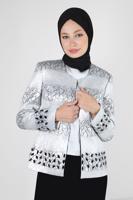 Tesettür giyim SİYAH ALVİNA ÜÇLÜ ETEKLİ TAKIM T 30107