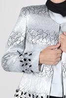 Tesettür giyim SİYAH ALVİNA ÜÇLÜ ETEKLİ TAKIM T 30107