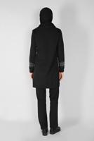 Vêtements hijab NOIR ENSEMBLE SURVÊTEMENT IMPRIMÉ PIERRE AVEC PANTALON 0307 