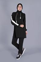 Hijab clothing BLACK T 2766 NSS-2&prime;Lİ PANT. TAKIM
