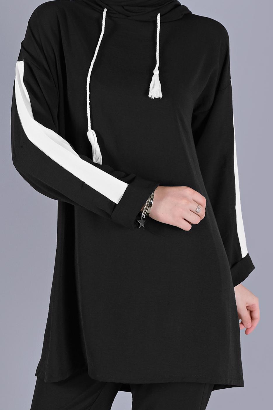 Hijab clothing BLACK T 2766 NSS-2&prime;Lİ PANT. TAKIM