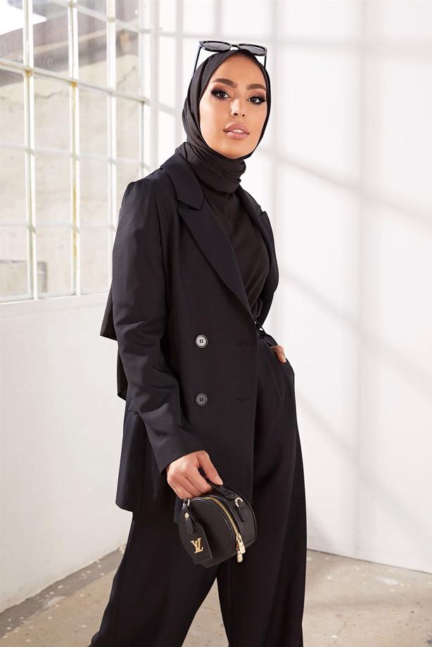 Vêtements hijab  DOUBLE BREASTED 2-PIECE SUIT WITH PANTS 2900  - TRENDTESETTÜR
