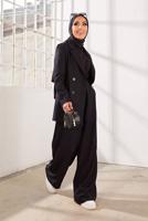 Hijab clothing BLACK DOUBLE BREASTED 2-PIECE SUIT WITH PANTS 2900 