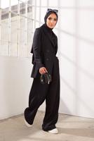 Hijab clothing BLACK DOUBLE BREASTED 2-PIECE SUIT WITH PANTS 2900 