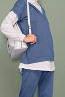 Tesettür giyim LACİVERT İKİLİ GÖRÜNÜM DETAYLI PANTOLONLU TAKIM  4066 