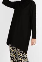 Tesettür giyim SİYAH ÇİÇEK DESENLİ İKİLİ PANT TAKIM 5176 