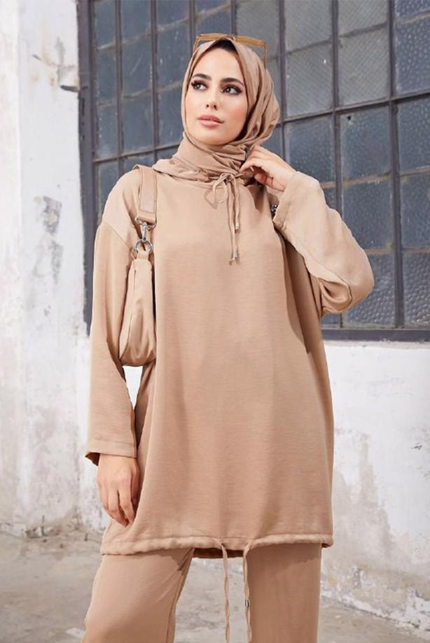 Hijab clothing  2-PIECE SUIT WITH PANTS 5210  - TRENDTESETTÜR