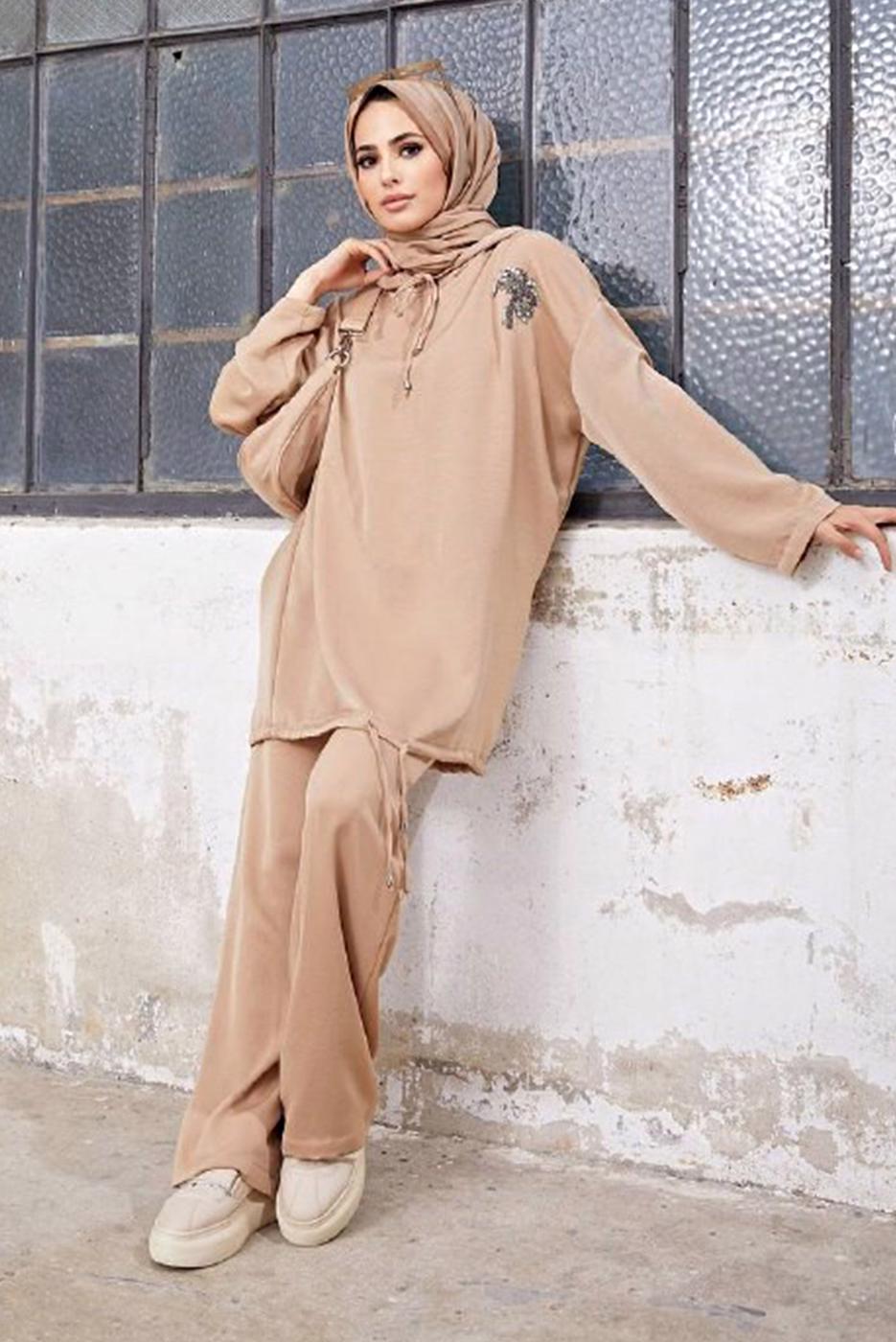 Hijab clothing MINK 2-PIECE SUIT WITH PANTS 5210 