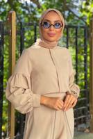 Hijab clothing MINK MANDARIN COLLAR SUIT T 6810 