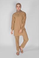 Vêtements hijab BRUN COSTUME PANTALON 6956 