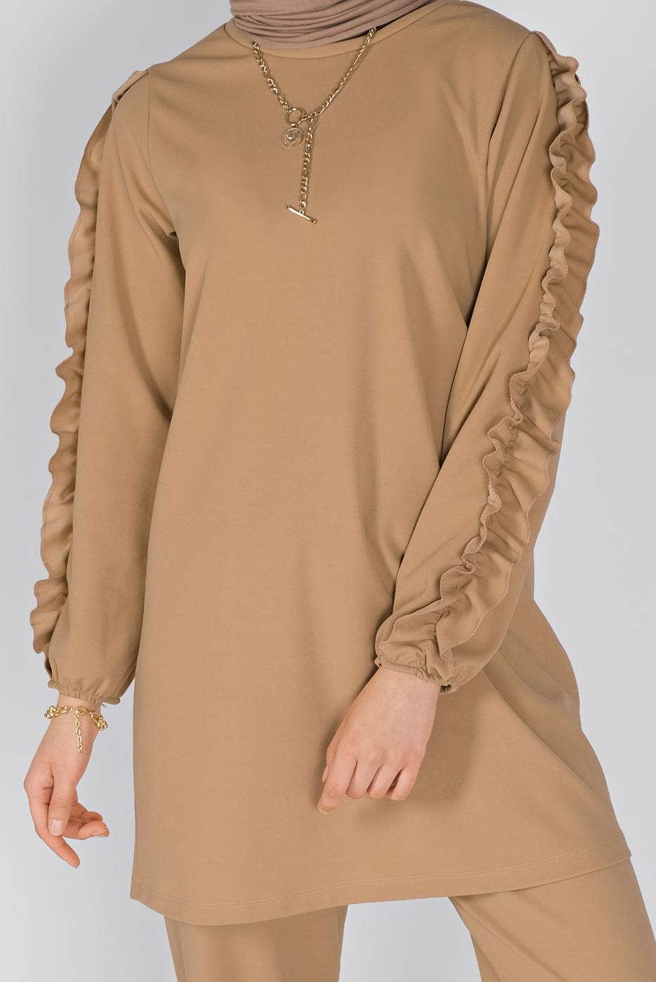 Vêtements hijab BRUN COSTUME PANTALON 6956 