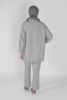 Vêtements hijab GRIS COSTUME PANTALON ZIPPÉ 7607