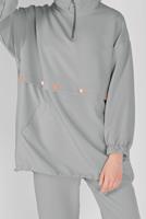 Vêtements hijab GRIS COSTUME PANTALON ZIPPÉ 7607