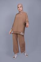 Vêtements hijab TABA COSTUME PANTALON À RAYURES 8131 