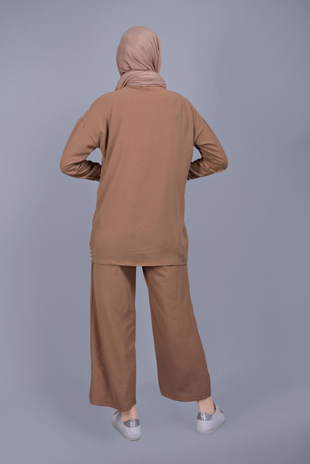 Vêtements hijab  STRIPED TROUSERS SUIT  8131 - TRENDTESETTÜR