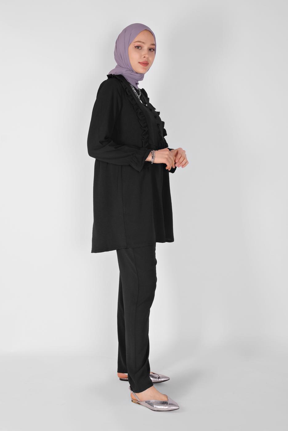 Vêtements hijab NOIR T 8366 NSS-2&prime;Lİ PANT. TAKIM
