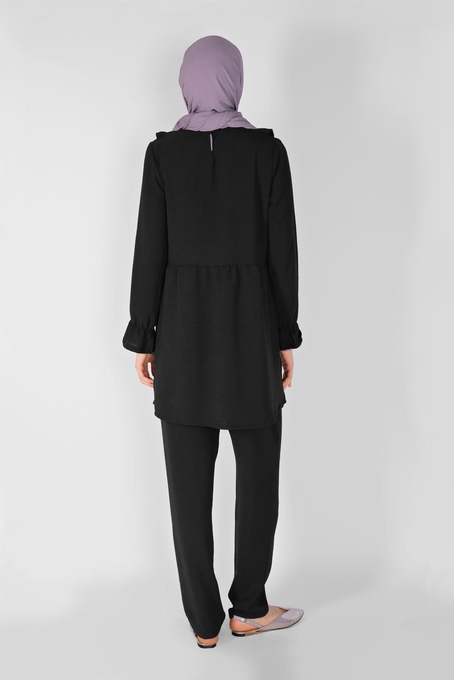 Vêtements hijab NOIR T 8366 NSS-2&prime;Lİ PANT. TAKIM