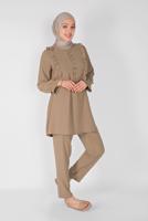 Vêtements hijab BRUN T 8366 NSS-2&prime;Lİ PANT. TAKIM