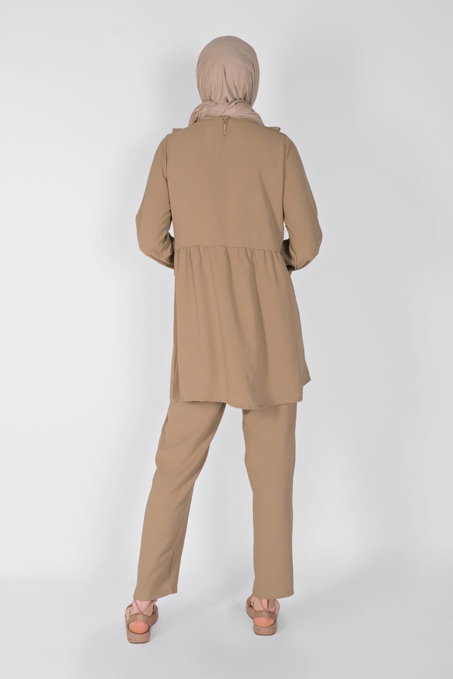 Vêtements hijab BRUN T 8366 NSS-2&prime;Lİ PANT. TAKIM