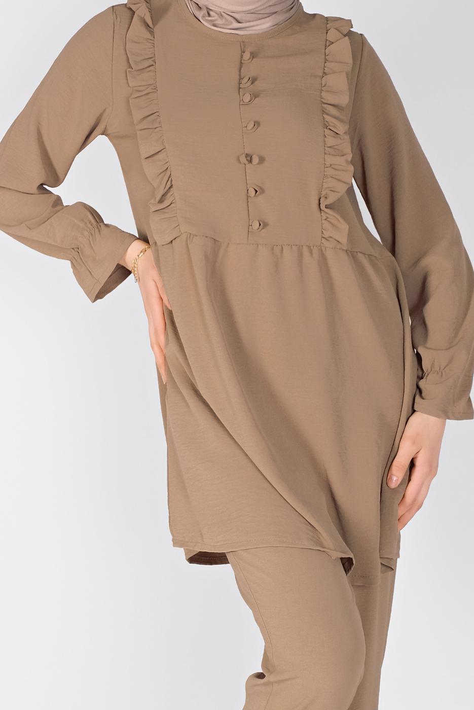 Vêtements hijab BRUN T 8366 NSS-2&prime;Lİ PANT. TAKIM