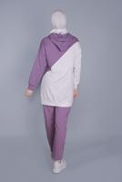 Hijab clothing PURPLE PANTS SUIT 8766 