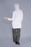 Hijab clothing CREAM LEOPARD PRINT TROUSERS SUIT 8866 