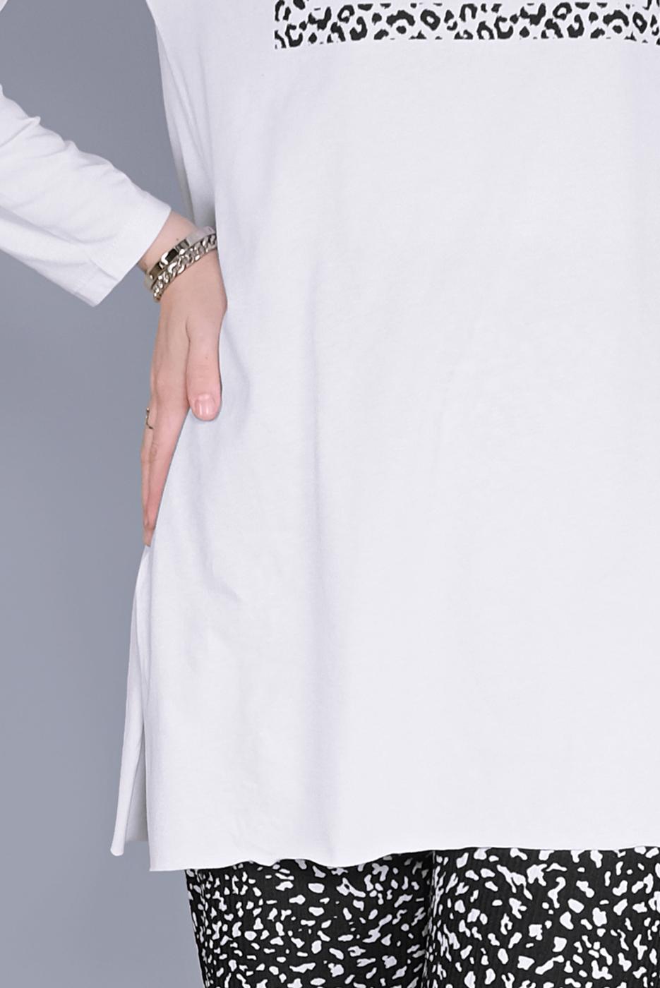 Hijab clothing CREAM LEOPARD PRINT TROUSERS SUIT 8866 